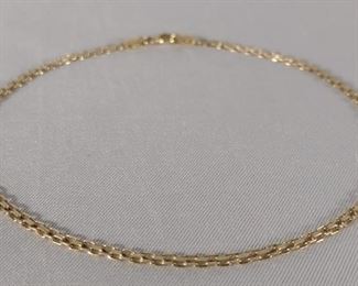 14K Gold Anklet (ESI) 9" long