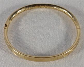 14K Gold B.A. Ballou Baby Bangle Bracelet
