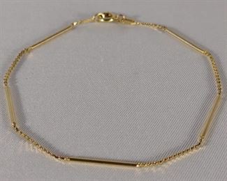 14K Yellow Gold Italian Bracelet (7" long)