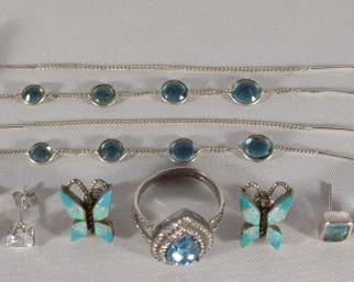 Sterling Silver & Turquoise Jewelry Suite