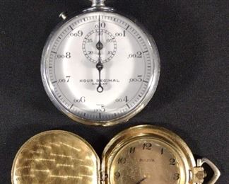 Gallet Stopwatch & Bulova Pocket Watch Both Works
