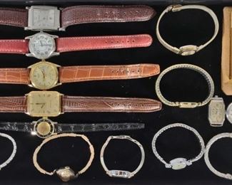 Collection of Vintage Wrist Watches & Parts
