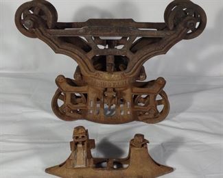 Antique Clover Leaf Unloader Iron Hay Trolley