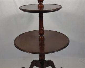 Carved Chippendale Mahogany Dumbwaiter