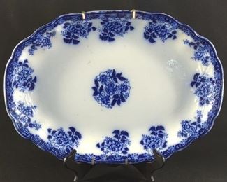 Waldorf New Wharf Pottery England Blue Platter