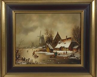 Original Sorensen Dutch Oil Painting on Board