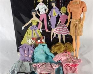 1962 Uneeda Miss Suzette Doll, Clothes & Wigs