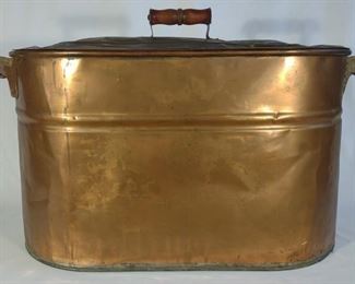 Antique Revere Copper Boiler Tub w/ Lid