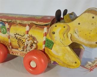 1962 Fisher Price #151 Happy Hippo Pull Toy