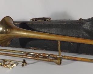 1920s F. E. Olds Trombone & Case (works)
