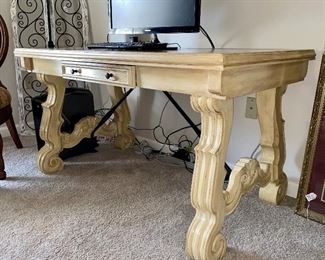 Wooden Lyre-Leg Desk 56"W x 29"H x 29"D