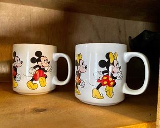 Vintage Disney Minnie/Mickey Mouse Mugs