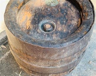 Authentic vintage beer barrel 