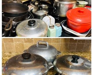 Tons of cookware including five magnelite pots 