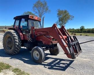 Case IH tractor with loader
