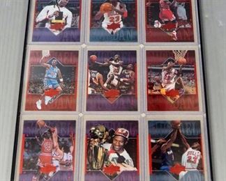 Michael Jordan (Chicago Bulls) Upper Deck "Athlete Of The Century" 9 Card Tribute, In Frame