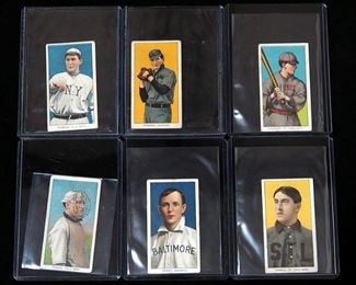 1909-11 T206 Piedmont 150 And 350 Cards, Qty 6, Includes Raymond, Rhoades, Hulswitt, Howell, Dessau, And Powers