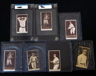 1912 T207 Recruit Cards With Brown Backgrounds, Qty 7, Includes McDonald, Smith, Wingo, Ferry, Stanage x 2, And Camnitz