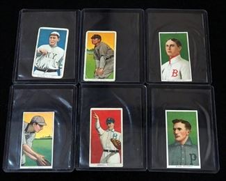 1909-11 T206 Piedmont 350 And Sweet Caporal Cards, Qty 6, Includes Raymond, O'Leary (Creased), Mattern, Marshall, Moran, And Moriarty