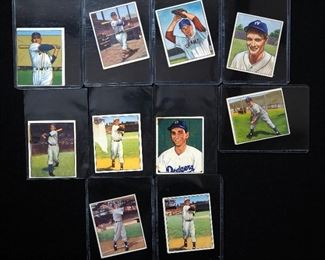 1950 Bowman #10, #12, #15, #16 x 2, #17, #20, #27, #59, And #64, Total Qty 10