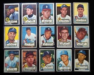 1952 Topps #21, #214, #219, #279, #280, #284, #285, #264, #265, #299, #300, #301, #302, #304, And #305, Total Qty 15, See Photos