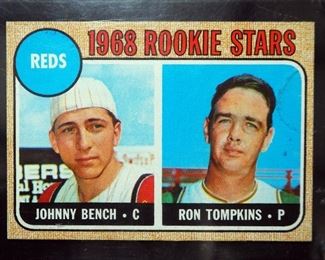 1968 Topps Rookie Stars (Johnny Bench, HOF, Tompkins) #247
