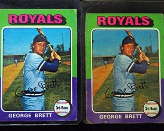 1975 Topps George Brett #228 Rookie Card, HOF, Qty 2