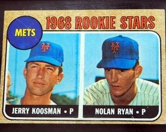 1968 Topps Rookie Stars (Nolan Ryan, HOF, Koosman) #177, In Acrylic Holder