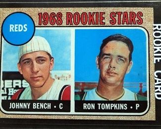 1968 Topps Rookie Stars (Johnny Bench, HOF, Tompkins) #247