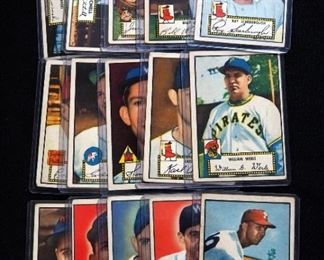 1952 Topps #16, #17, #23, #43, #44, #45, #71, #72, #73, #74, #75, #87, #89, #90, And #92, Total Qty 15