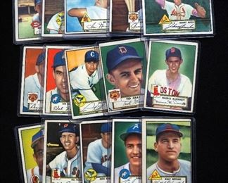 1952 Topps #19, #27, #28, #30, #32, #34, #38, #39, #40, #41, #42, #86, #117, #118, And #119, Total Qty 15