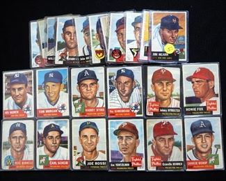 1953 Topps Lot Of 23, Includes Harry Byrd, Jim Rivera, Joe Rossi, Pete Runnels And More, See Photos