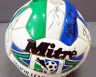 1996 Kansas City Wiz (Later Wizards) MLS Team Autographed Soccer Ball