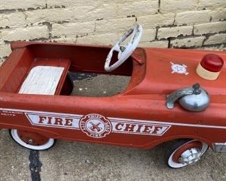 Vintage toy peddle car