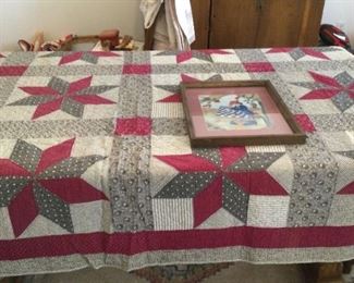 Lap Quilt And Hand Steciled Picture
