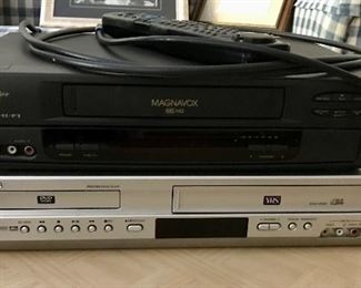 Magnavox VHS Player and Samsung VHS/DVD Player