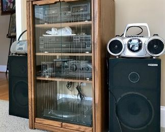Entertainment Center and  Pioneer Speakers 