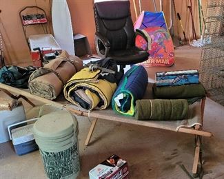 Vintage Cot and US Blankets