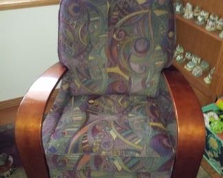 Wood and fabric chair