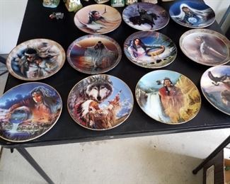 Franklin mint Native American plates