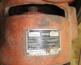 Serial No for Tractor