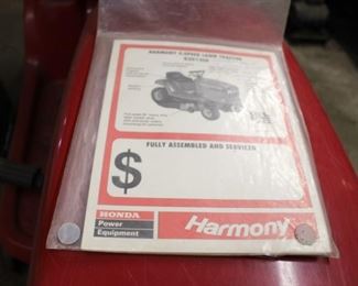 Mower Information by Harmony