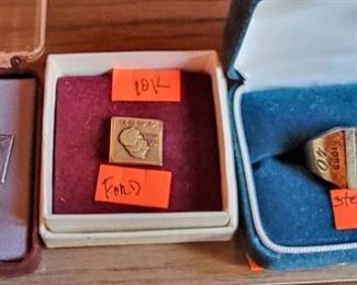 10 K Ford Pins and Sterling Ford Ring
