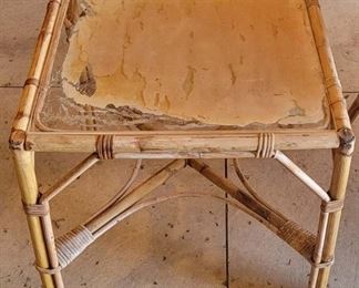 Bampoo Style Patio Table, NOS paper needs to be removed