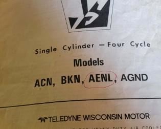 Economy Tractor Booklet for AENL Wisconsin Engine