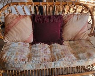 Lovely Rattan Patio Sunroom Sofa Settee