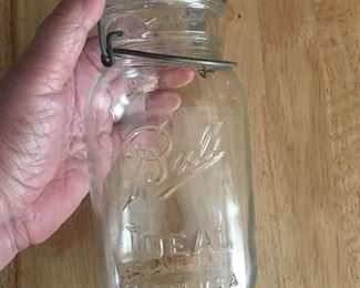 $10.00 VINTAGE BALL IDEAL WIRE CLAMP GLASS CANNING JAR