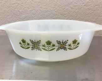 $15 - VINTAGE FIREKING GREEN MEADOW DISH #436 - IN ABSOLUTE PRISTINE CONDITION