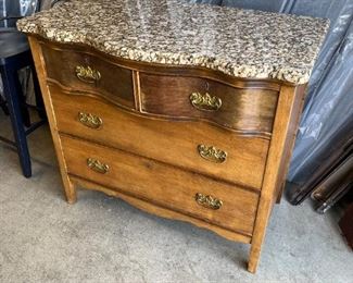 Old Chest with Granite Top