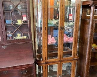 Curved glass Display Cabinet